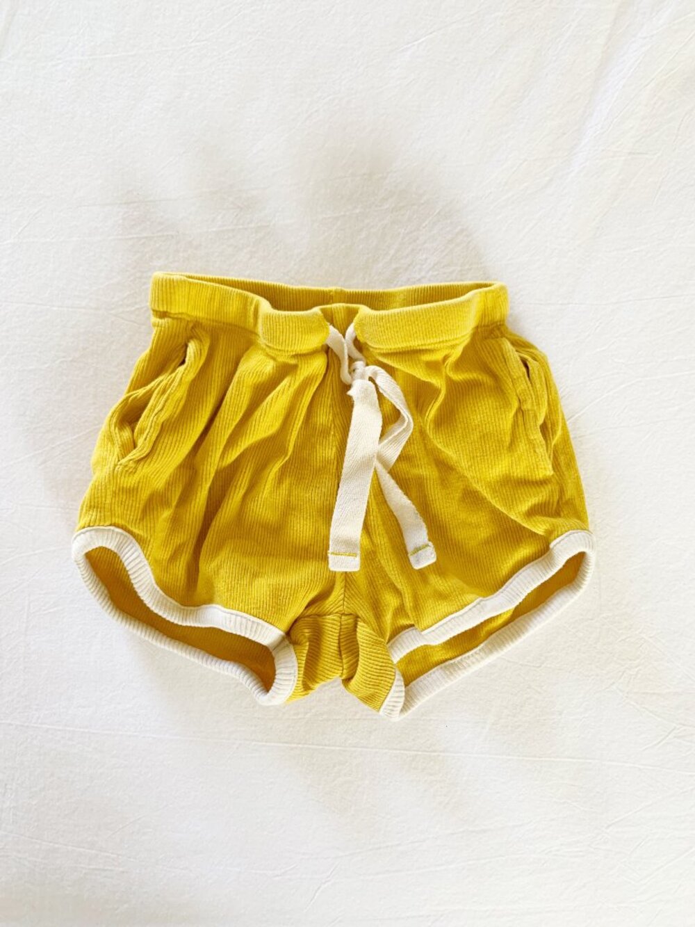 Little Green Radicals Gold Run Around Shorts • 18-24 Months